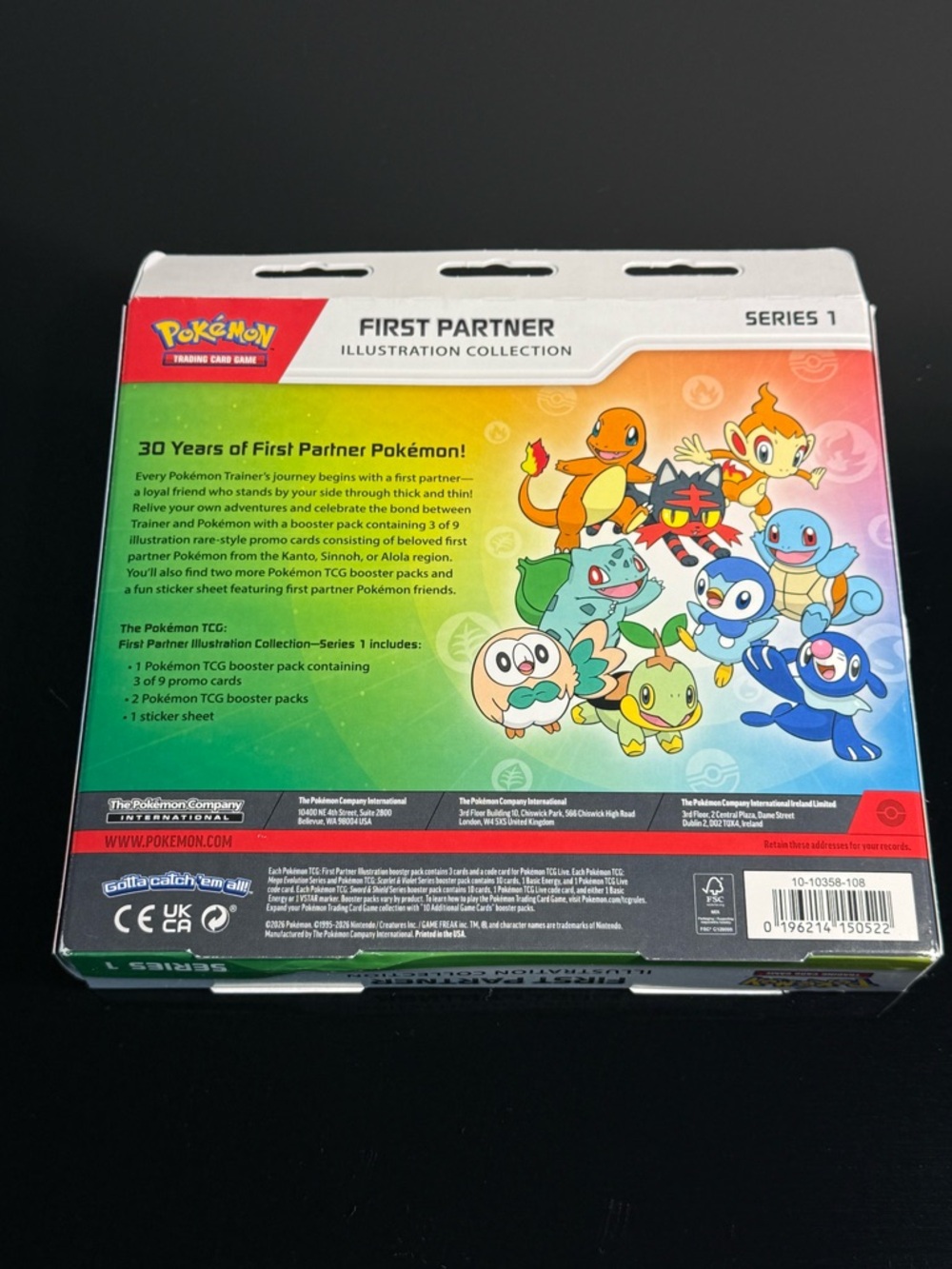 Pokémon First Partner Illustration Collection Series 1 Box Promo Cards Stickers - Picture 2 of 3